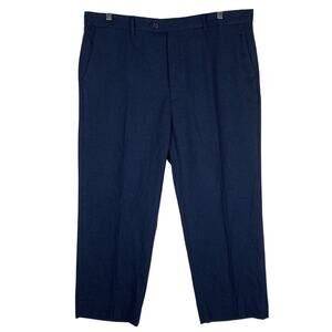 Cardinali Milan Paris Dress Pants Mens 40S Navy Classic Work Professional Formal